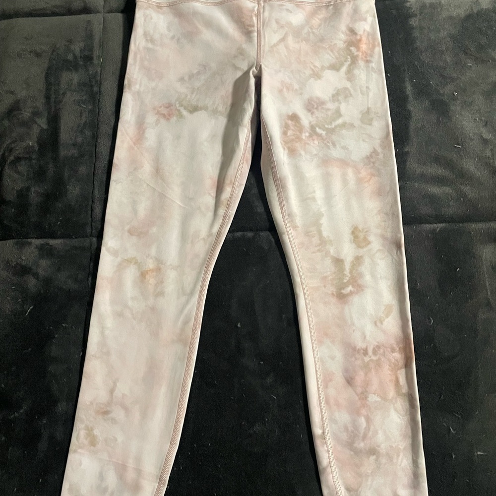 Athleta Pink Tie-Dye Leggings